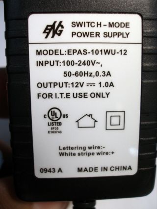 Rockwell Collins 987 - 4975 - 001 DAGR 12V 1A AC Power Supply Adapter, 6