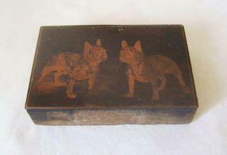 Antique / Vintage Copper Printing Plate: A Picture Of Two Pug Dogs