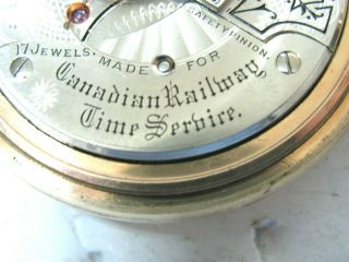2 Star Rare Waltham C.  P.  R Pocket Watch 18s 1883 / 17j/ Gold Filled Case (runs