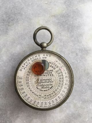 1896 Pocket Wynnes Exposure Meter