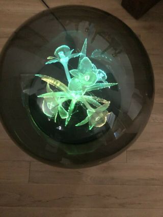 vintage 1970s fiber optic rotating lamp / space age RARE/ color changing motion 8