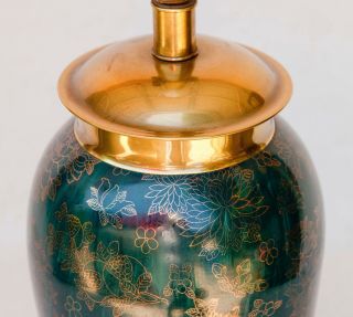 FREDERICK COOPER HAND PAINTED CERAMIC BRASS TABLE LAMP 7
