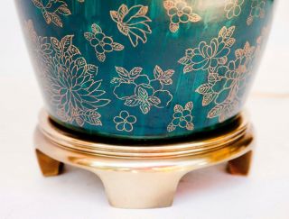 FREDERICK COOPER HAND PAINTED CERAMIC BRASS TABLE LAMP 8