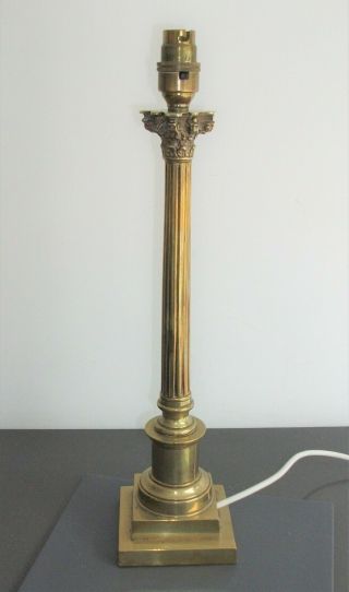 Vintage Brass Ornate Corinthian Desk Table Lamp Light