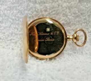 Antique Haas Neveux & Co.  18k Gold Ladies Pocket Watch 5