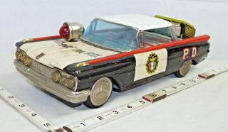 Oldsmobile 88 Highway Patrol Hard Top Large Tin Toy Friction Car Ichiko Japan