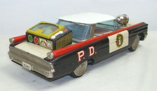 OLDSMOBILE 88 HIGHWAY PATROL HARD TOP LARGE TIN TOY FRICTION CAR ICHIKO JAPAN 3