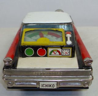 OLDSMOBILE 88 HIGHWAY PATROL HARD TOP LARGE TIN TOY FRICTION CAR ICHIKO JAPAN 6