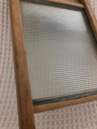 Vintage Crystal Glass Washboard 18”x 8 1/2” 2