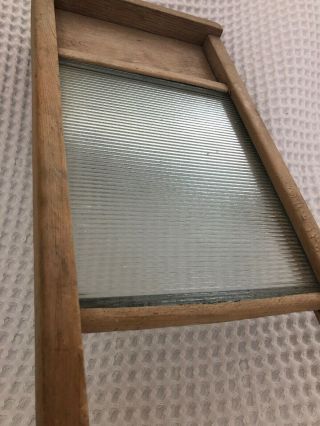 Vintage Crystal Glass Washboard 18”x 8 1/2” 4