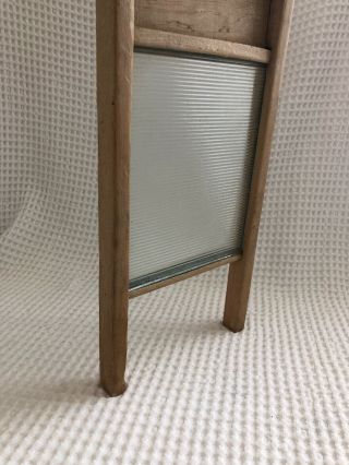 Vintage Crystal Glass Washboard 18”x 8 1/2” 8