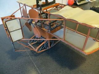 Airplane Biplane Vintage Collectible Metal Tin Model For Decor 15x11x8