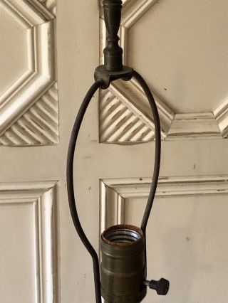 Vintage ANTIQUE ARTS AND CRAFTS Colonial Brass Craftsmen Solid Copper Lamp 5