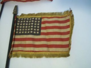 From Cape Cod Primitive Old 48 Star Hand Flags and old box 5 flags 2