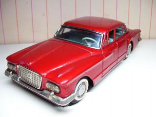 8” Bandai Japan Tin Friction 1960 Plymouth Valiant Exc,