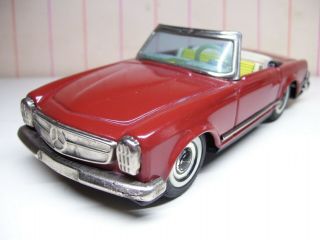 6 - 1/4” Long Haji Japan Tin Friction Mercedes Benz 230 Roadster Near