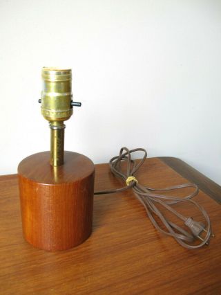 Mid - Century Modern Danish Modern Teak Table Lamp