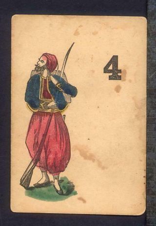 Civil War Era Zouave Playing Card