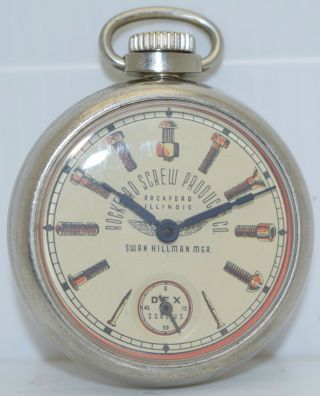 Rockford Screw Products Co Dex Screws Vintage Westclox Pocket Watch 30 
