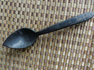 Old Antique Primitive England Carved Horn Spoon Buffalo?