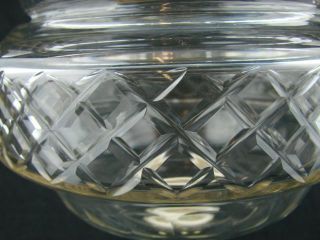 VICTORIAN CLEAR FACET CUT GLASS LARGE OIL LAMP FONT SCREW FIT,  21mm UNDERMOUNT 5