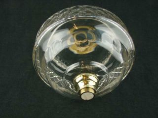 VICTORIAN CLEAR FACET CUT GLASS LARGE OIL LAMP FONT SCREW FIT,  21mm UNDERMOUNT 7