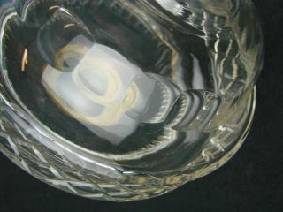 VICTORIAN CLEAR FACET CUT GLASS LARGE OIL LAMP FONT SCREW FIT,  21mm UNDERMOUNT 8