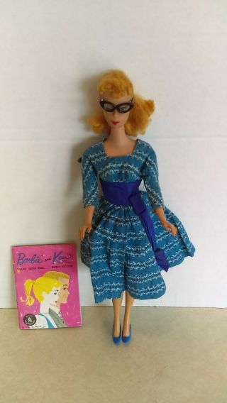 1961 Mattel Barbie No.  5 Blonde Pony Tail With Lets Dance Outfit