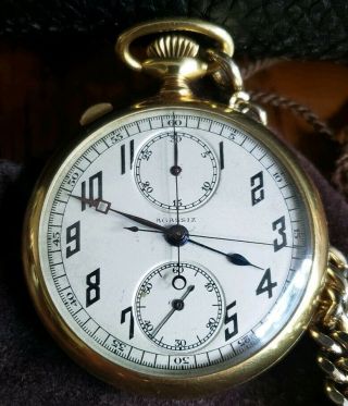 Agassiz Split Second Chronograph Pocket Watch 10