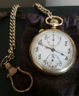 Agassiz Split Second Chronograph Pocket Watch