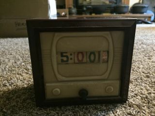 Vintage lighted TELE - VISION Clock w/ Rotating Numbers TV Model 2