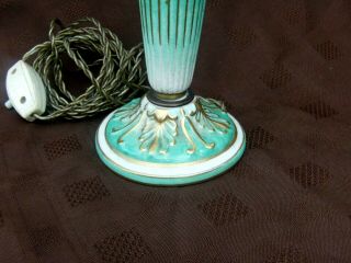 Vintage French Ceramic Desk Lamp Marked on Base 
