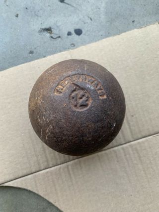 Rare 12 Pound Shot Put Cannon Ball Vintage Healthways