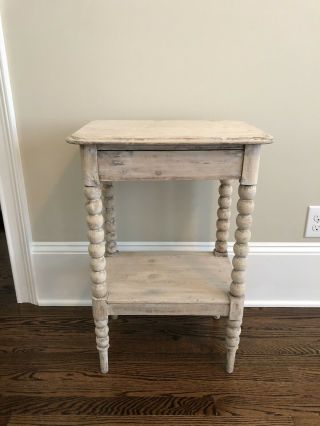 Antique Swedish Two Tiered Painted Table
