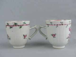 A CHINESE FAMILLE ROSE COFFEE CUPS 18TH CENTURY QIANLONG PERIOD 3