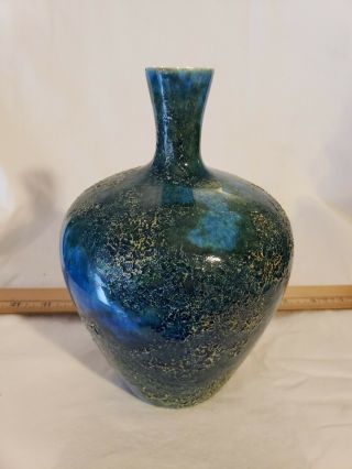 Mid Century Modern Textured Drip 4034 Ceramic Vase Wonderful Piece 3