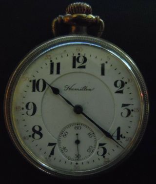 Antique Hamilton 992 Pocket Watch 16 Size 21 Jewel Railroad Approved 10k G.  F.