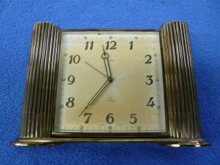 Vintage Semca Swiss Made 8 Day 7jewel Brass Case Alarm Clock