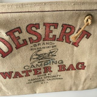 Desert Brand Camping Water Bag By Canvas Specialty Flax Duck From Scotland