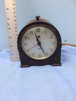 Vintage Retro Art Deco Smith Sectric Bakelite Electric Alarm Clock