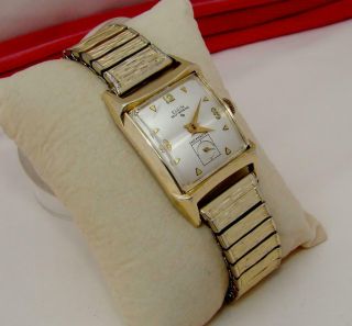 1950s Elgin Cal 644 17 Jewels Automatic Swiss Made Men 