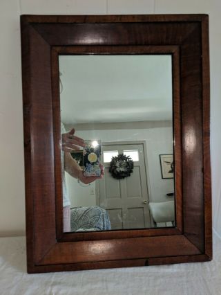 Small Antique Empire Ogee Framed Wall Hanging Mirror 20 1/2 By 15 1/4
