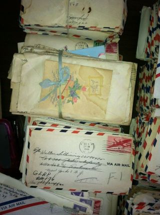 600,  1944 LETTERS WWII 82nd AIRBORNE 325th GLIDER WOUNDED PARATROOPER NORMANDY 5