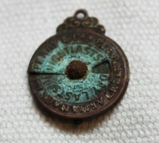 Rare Unusual Victorian Brass Perry & Co Permanent Almanack - As Found