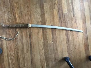 WWII Japanese Army officer ' s samurai sword 2