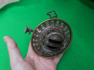 Antique silver plated Hinks No 2 Duplex Oil Lamp burner 7