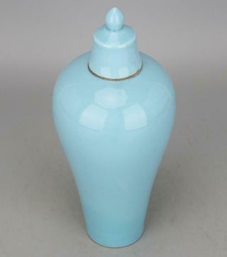Old Chinese Hand Made Blue Glaze Porcelain Plum Vase Wine Pot D02