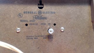 Vintage - General Electric - DESK - Clock Telechron - Gold & Brown 3