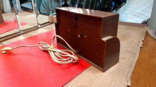 Vintage - General Electric - DESK - Clock Telechron - Gold & Brown 4