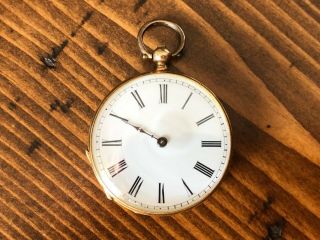 Antique 18k Gold French Swiss Pocket Watch